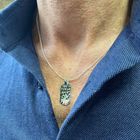 Textured Dog Tag Pendant