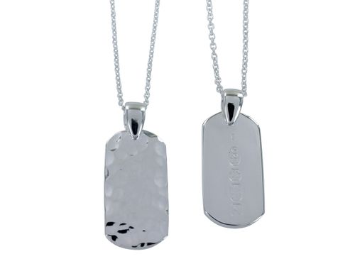 Textured Dog Tag Pendant