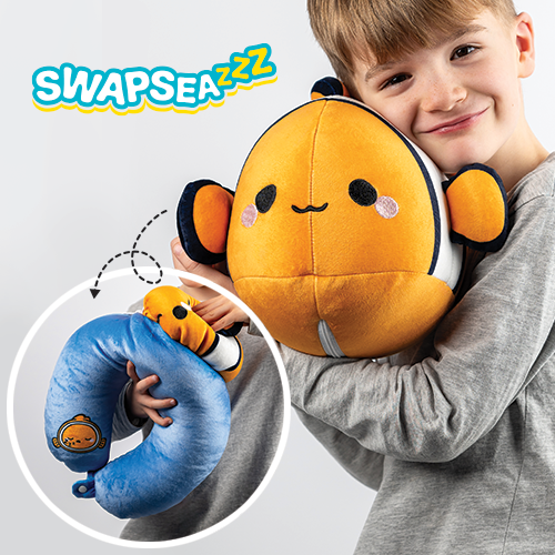 Swapseazzz 2-in-1 Plush Travel Pillow & Toy