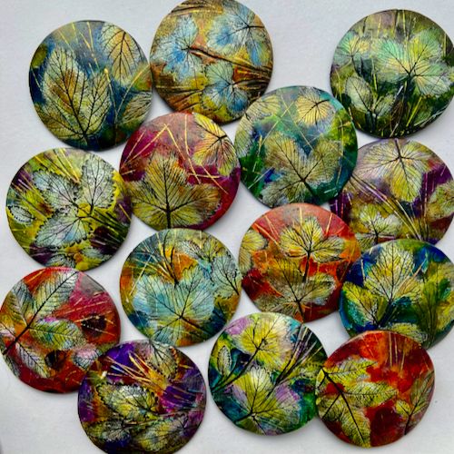 Strawberry and Rose Leaf Wrap pIns