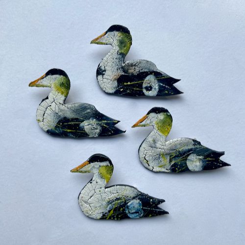 Bird Brooches - Swans, Geese, Heron, Ducks