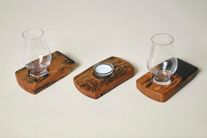 Glass and tea light holders