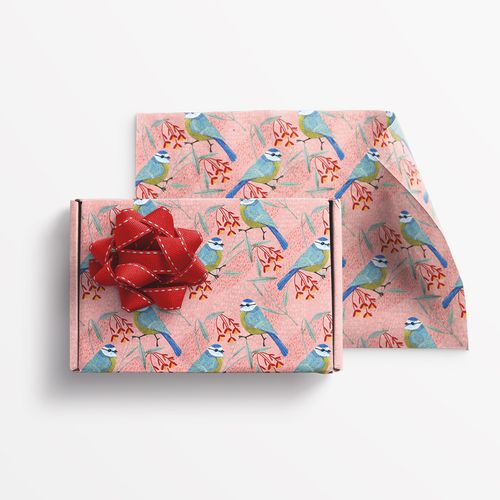 Blue tit Gift Wapping Pink