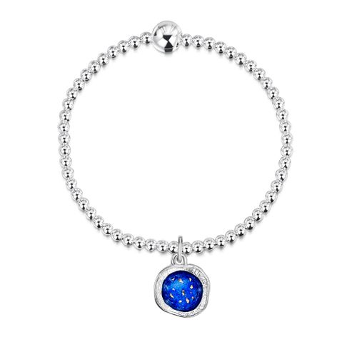 Lunar Universe Stretch Bracelet in Midnight Gold Enamel