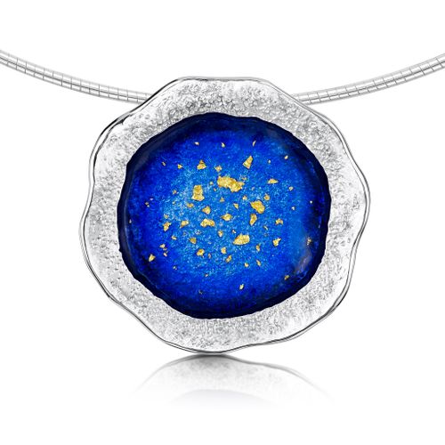 Lunar Universe Occasion Necklace in Midnight Gold Enamel