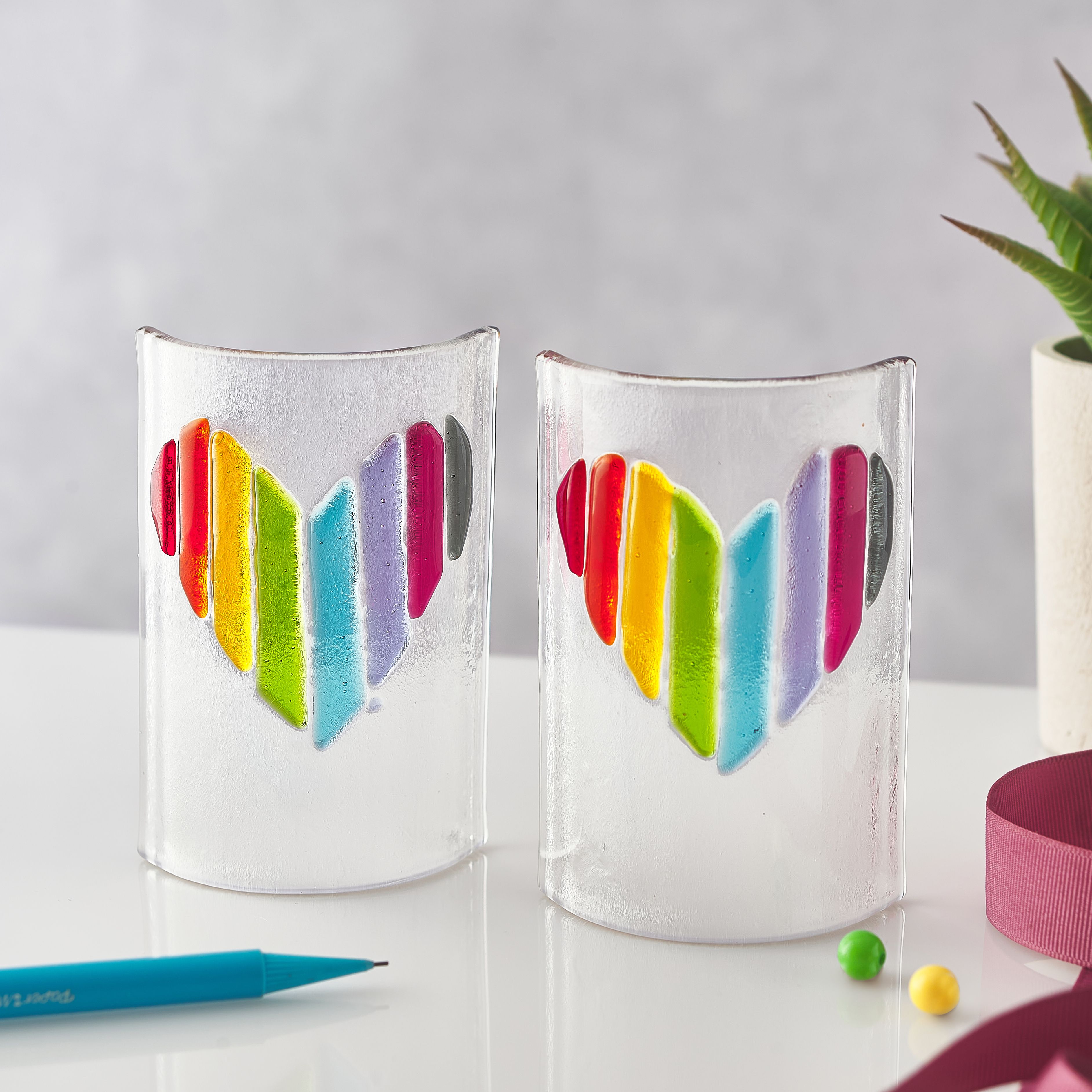 NEW rainbow heart curve