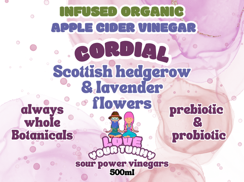 . Scottish hedgerow and lavender infused vinegar