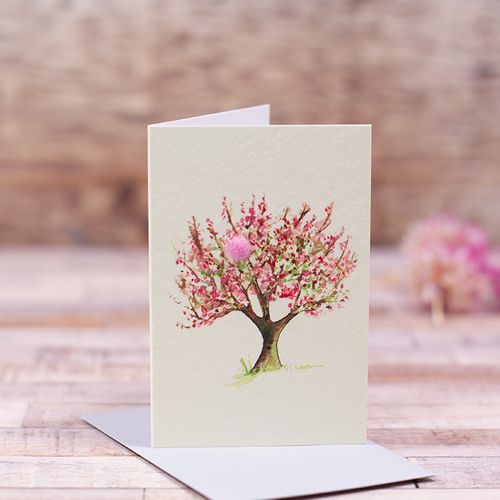 Mini tree and apple blossom card