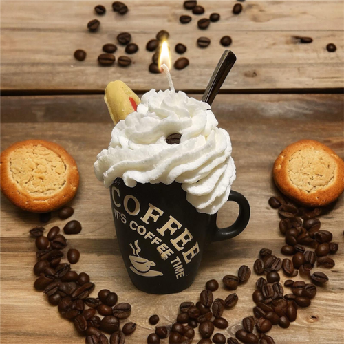 Black Coffee Cup Candle