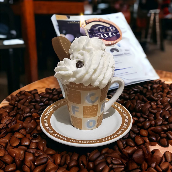 Cappuccino Cup & Saucer Candle