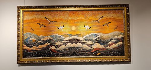 Gannets Diving in a Summer Eve