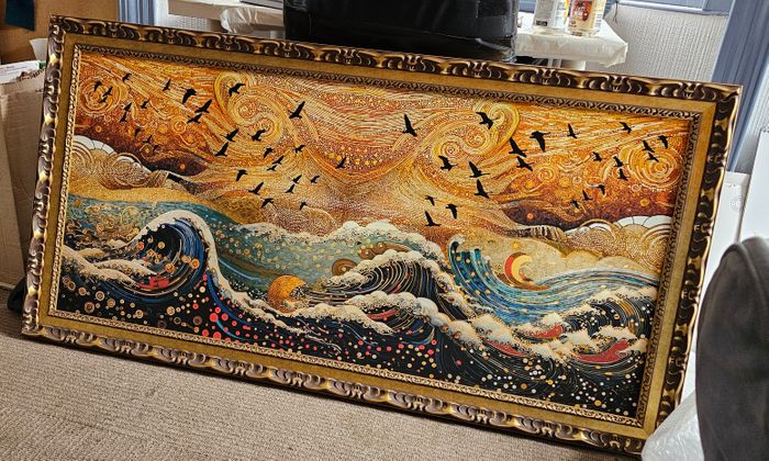 Geese Over Golden Skies