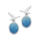 Blue enamel stud earrings