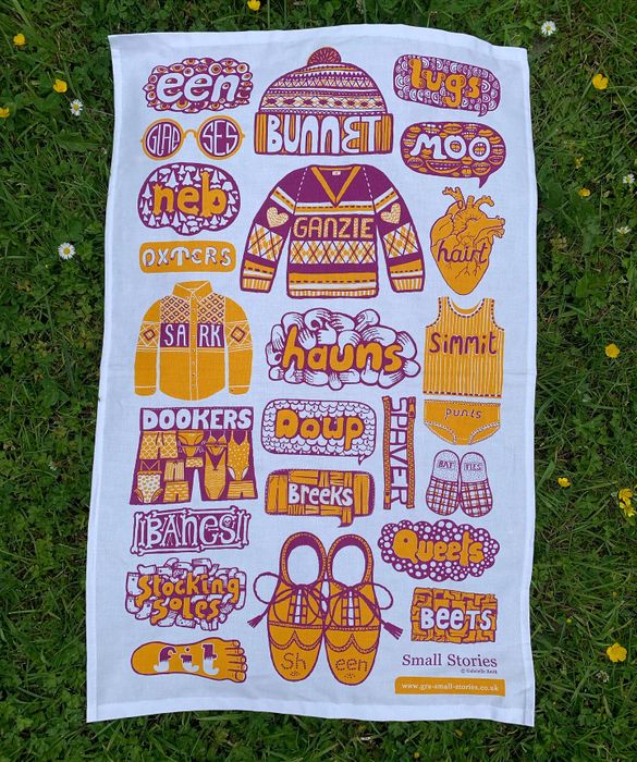 Doric Scots words tea towels