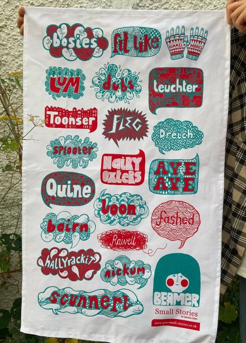 Doric Scots words tea towels