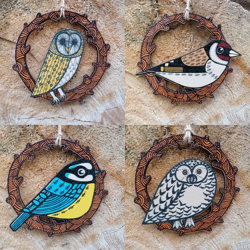 Wooden Bird decorations
