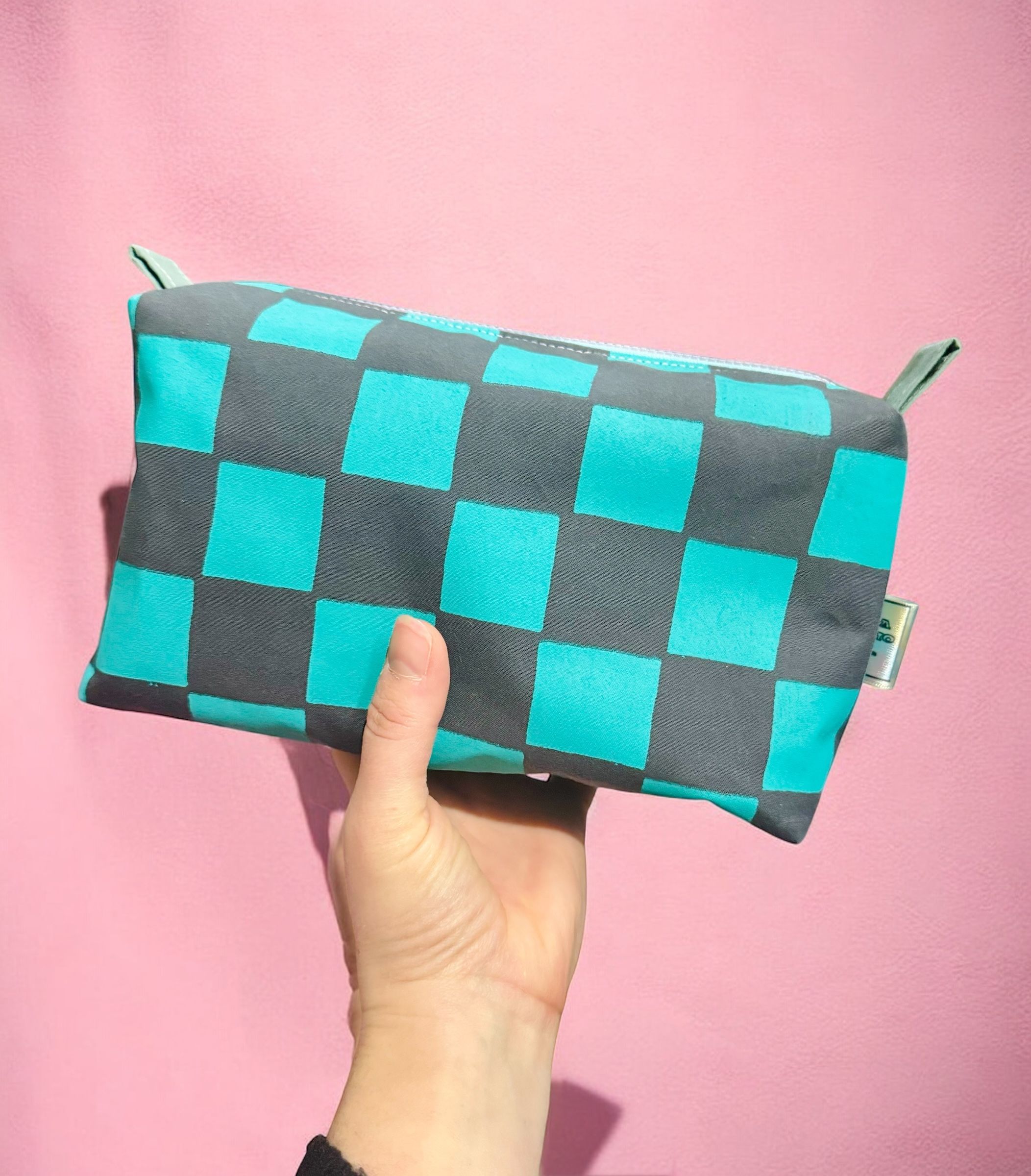 Screen printed boxy pouches