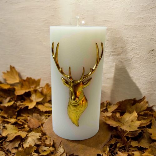 Stag Pillar Candle