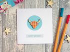 New Printed Tartan Cards with Wooden Shapes