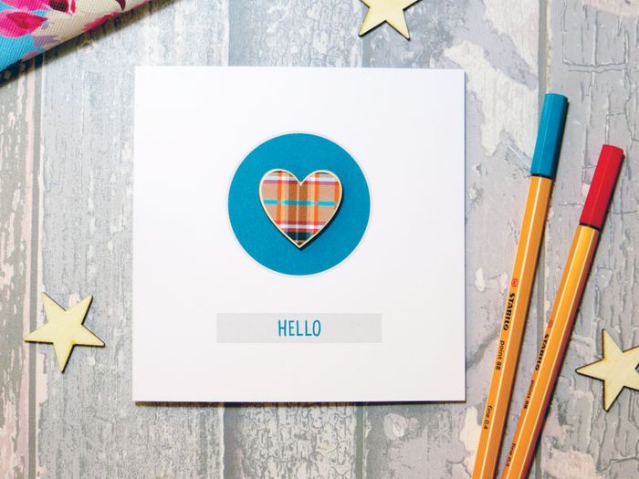 New Printed Tartan Cards with Wooden Shapes