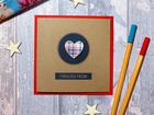 New Printed Tartan Cards with Wooden Shapes