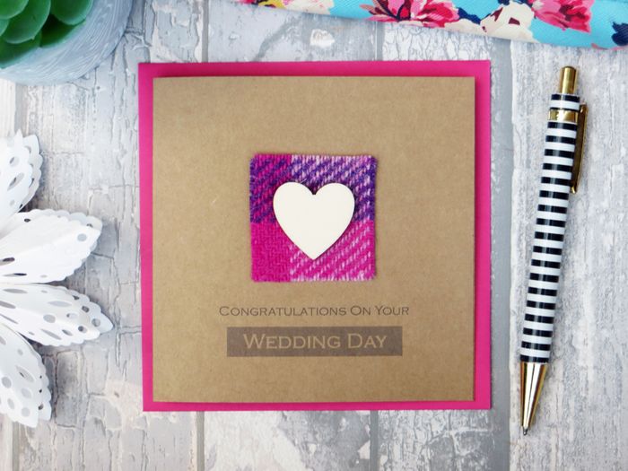 Harris Tweed Fabric Greetings Cards