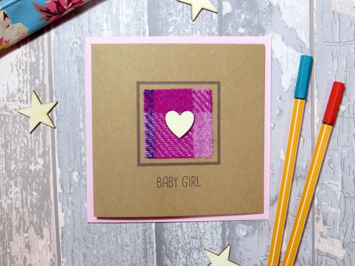 Harris Tweed Fabric Greetings Cards