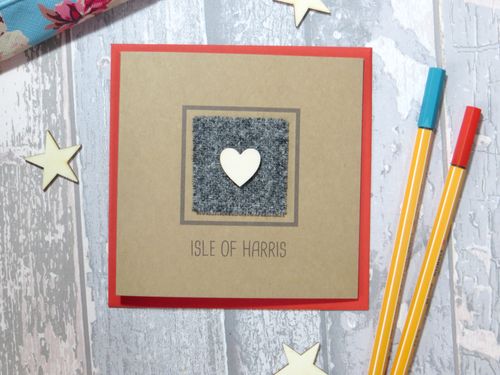 Harris Tweed Fabric Greetings Cards