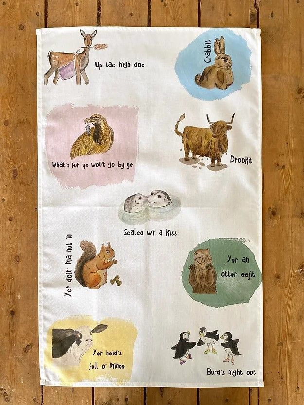 Blethering Beasties Tea Towel