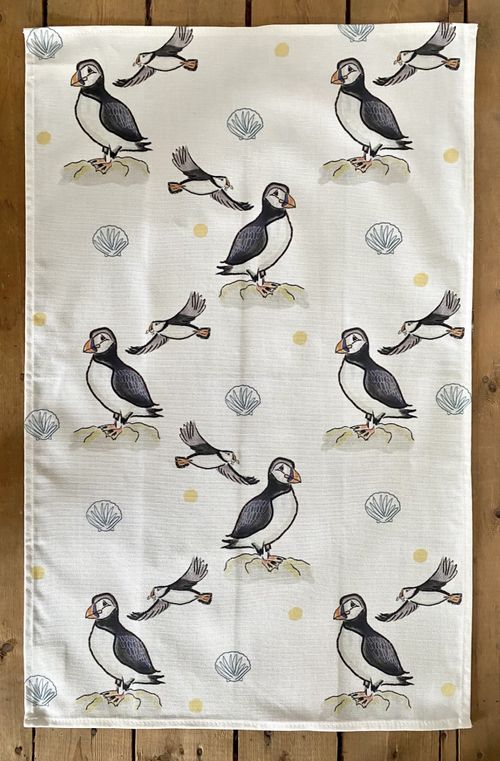 Puffin Tea Towel