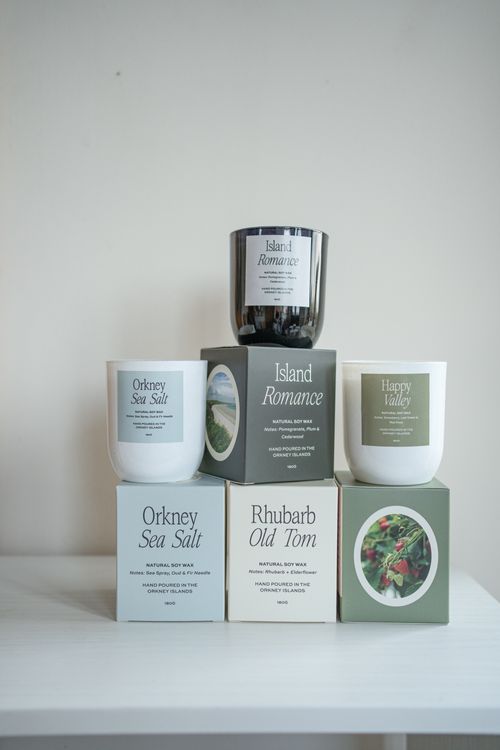 Luxury Soy Candles with Scents Inspired by Orkney