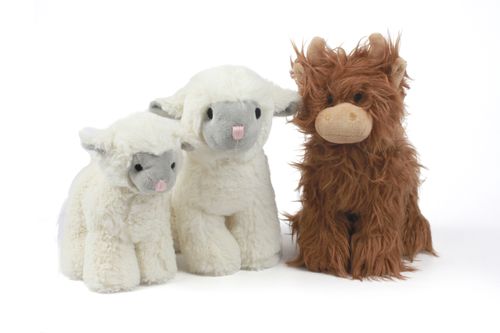 Highland Cow and Lamb Soft Toy Teddies