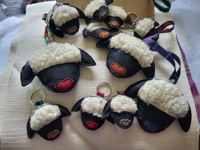 Cow and Sheep keyrings