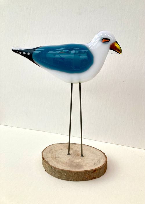 Fused Glass Herring Gull