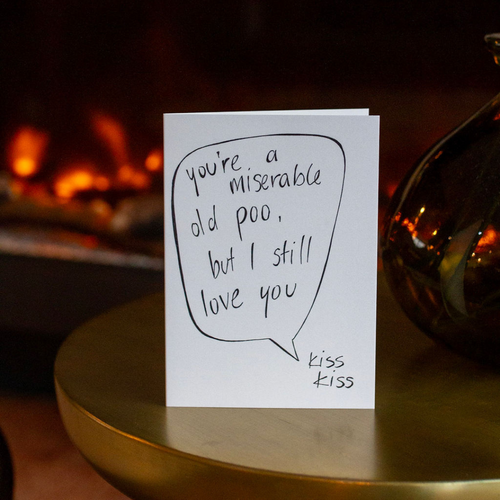 Miserable Old Poo Greetings Card