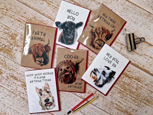 Broon Coo Range of Contemporary Eco Kraft Cards
