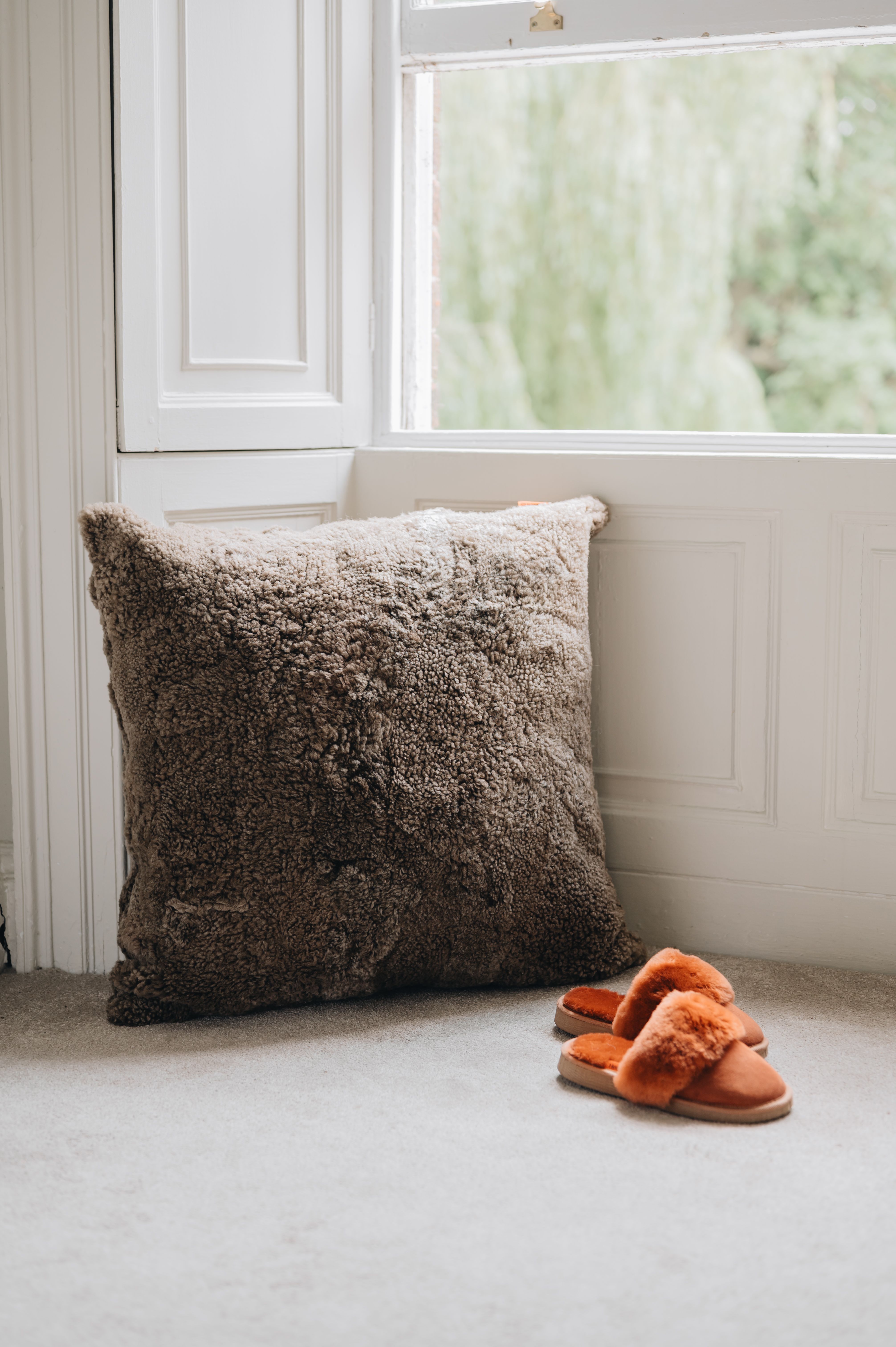 Waste Less Sheepskin Floor Cushion