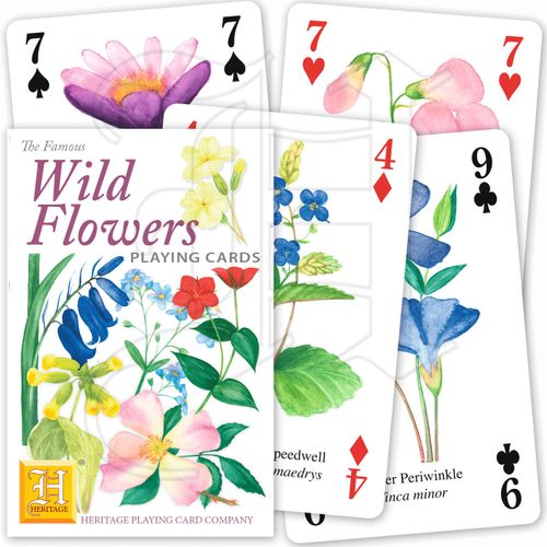 Wild Flowers Playing Cards