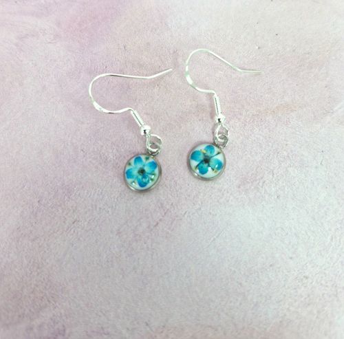 Extra Small Real Dried Elderflower Earrings