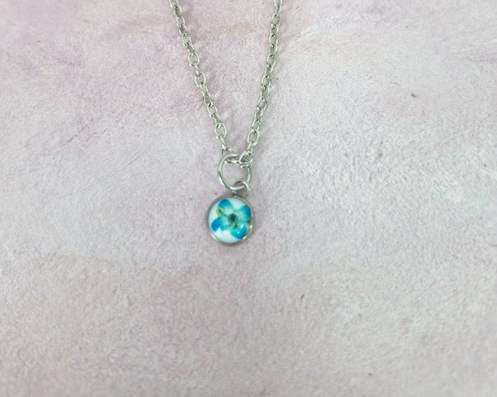 Extra Small Real Dried Elderflower Necklace