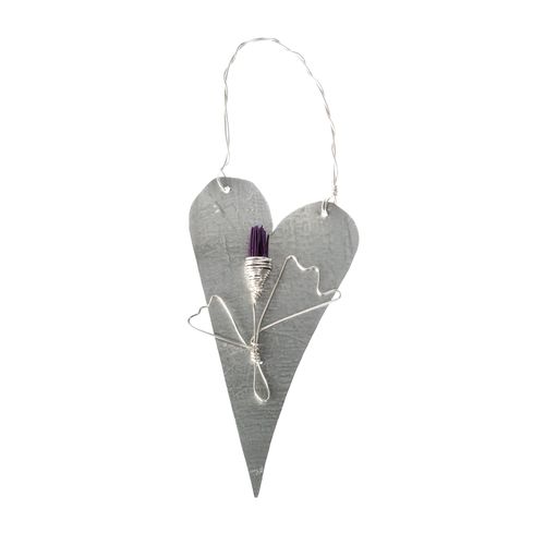 Hanging Decorative Heart Thistle