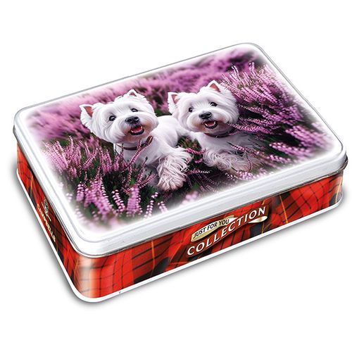 Westies in Heather Tin