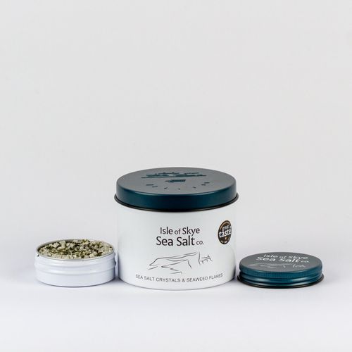 Sea Salt Crystals and Seaweed Flakes