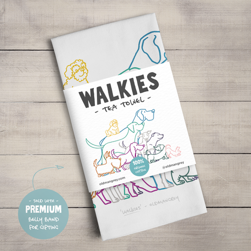 Tea Towel - Walkies