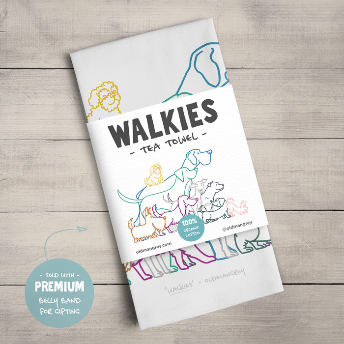Tea Towel - Walkies