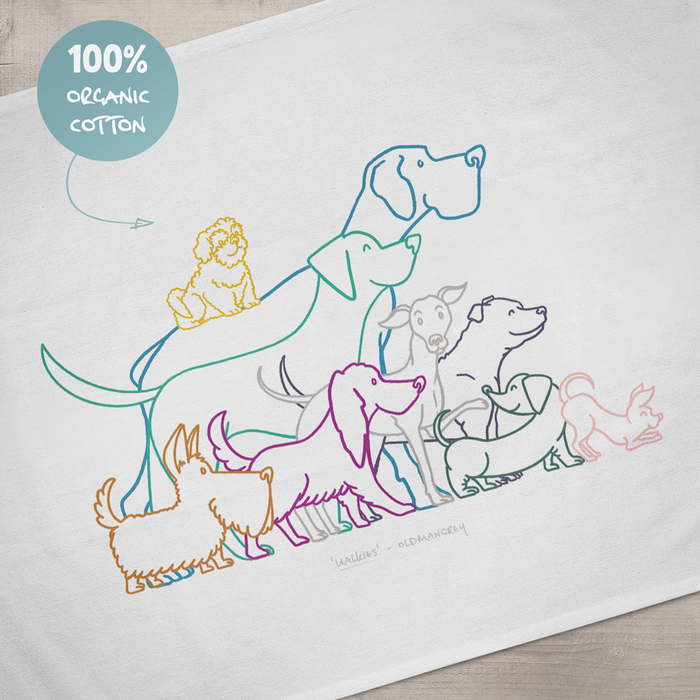 Tea Towel - Walkies