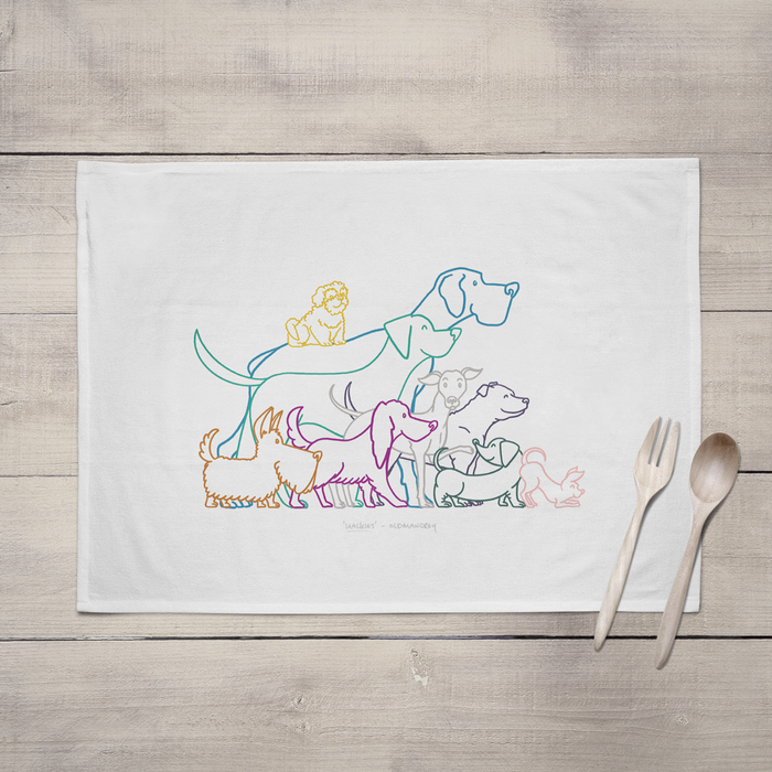 Tea Towel - Walkies