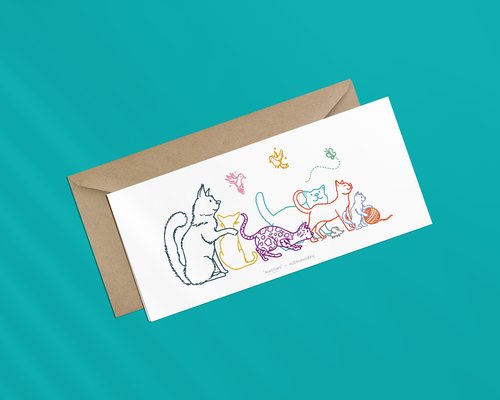 Greetings Card - Moggies