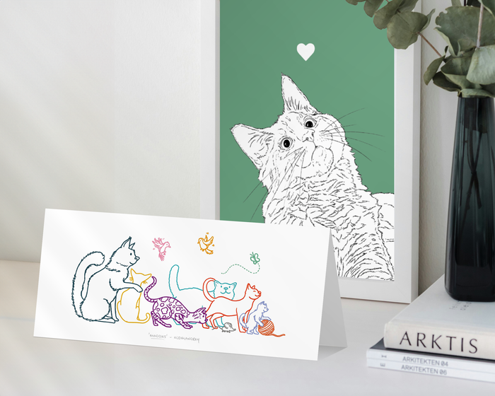 Greetings Card - Moggies