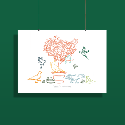 Print - A3 - Birdies